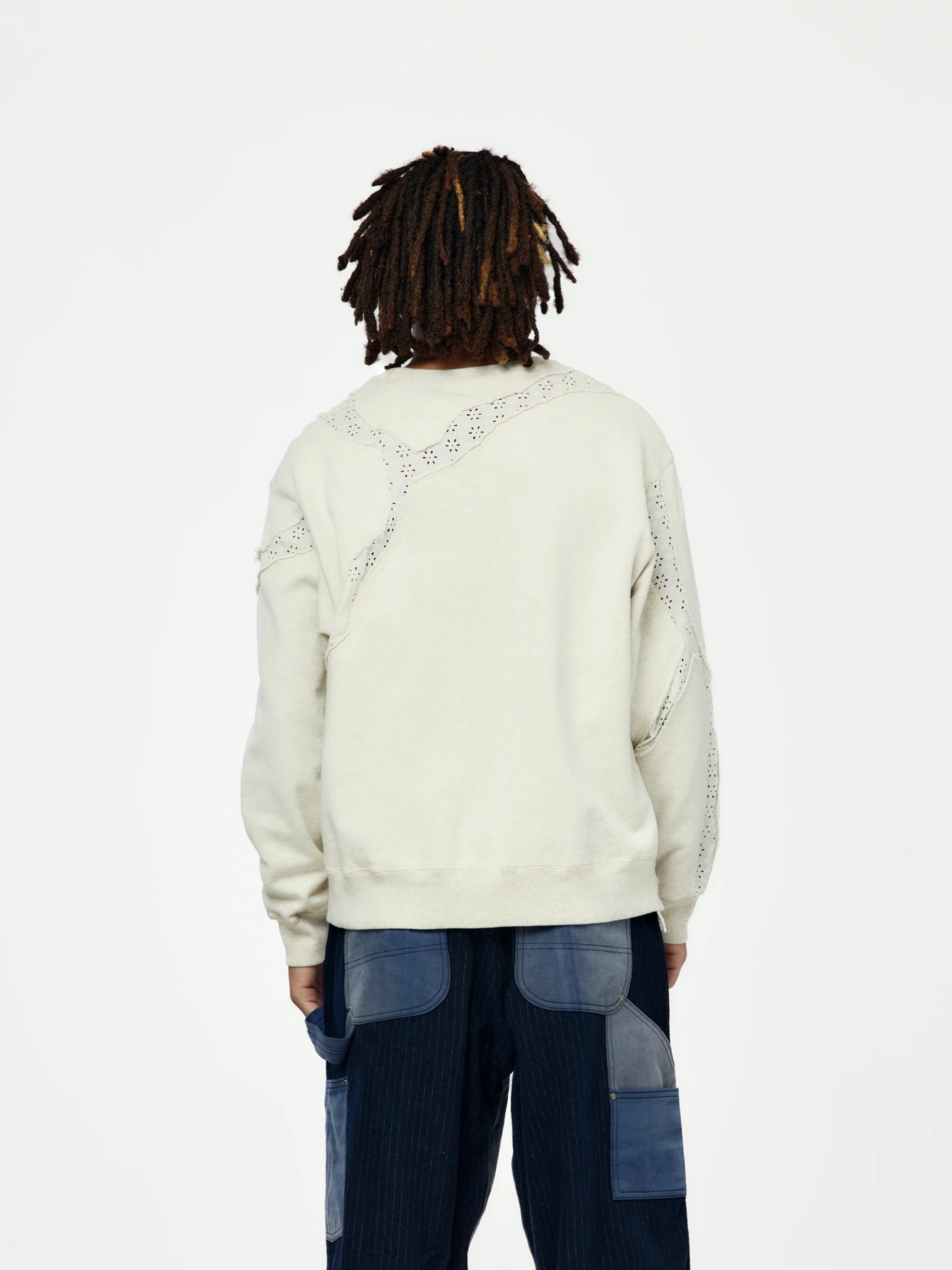 Asymmetric Sweat T-Shirt (Oatmeal) - Image 3