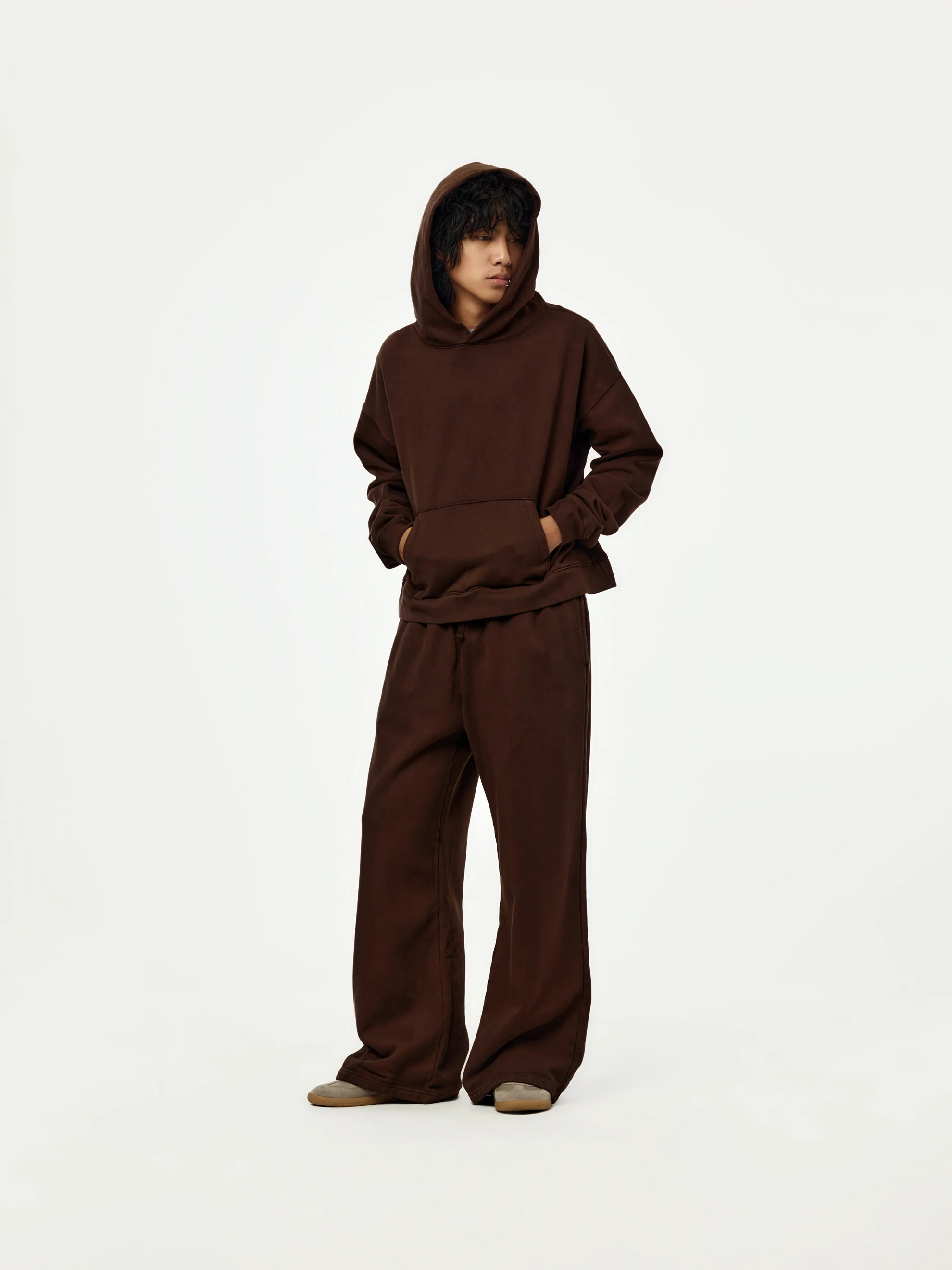 box crop hoodie (brown) - Image 4