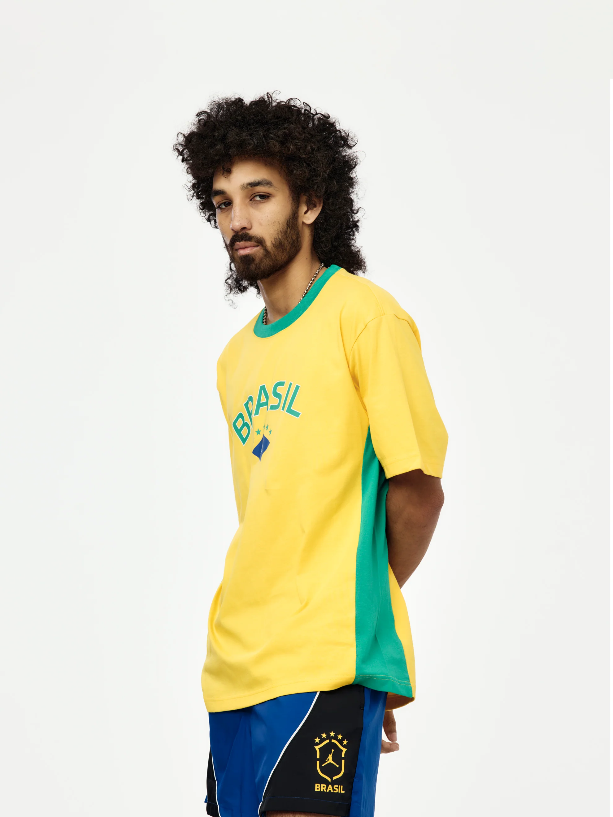 Jordan 85 Brazil T-Shirt (VARSITY MAIZE/LUCKY GREEN) - Image 2