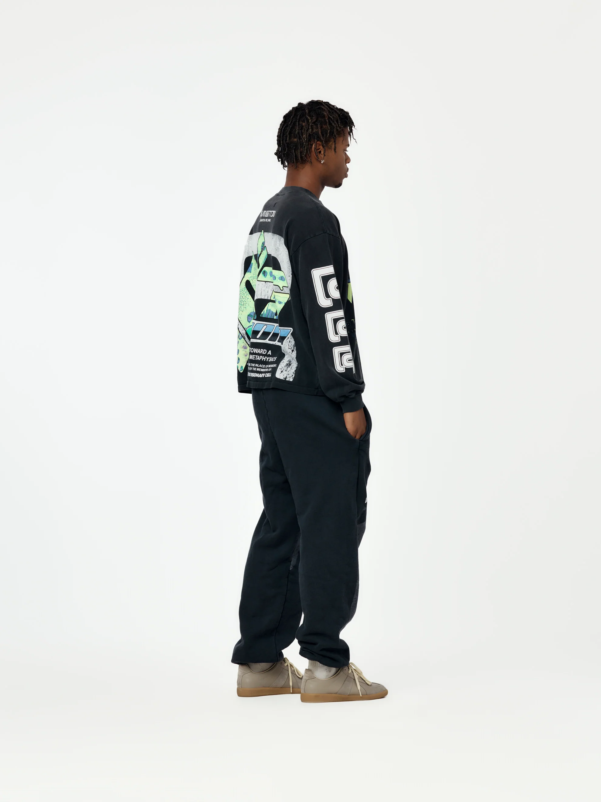 Radical Paper Garden LS Tee (Faded Black) - Image 4