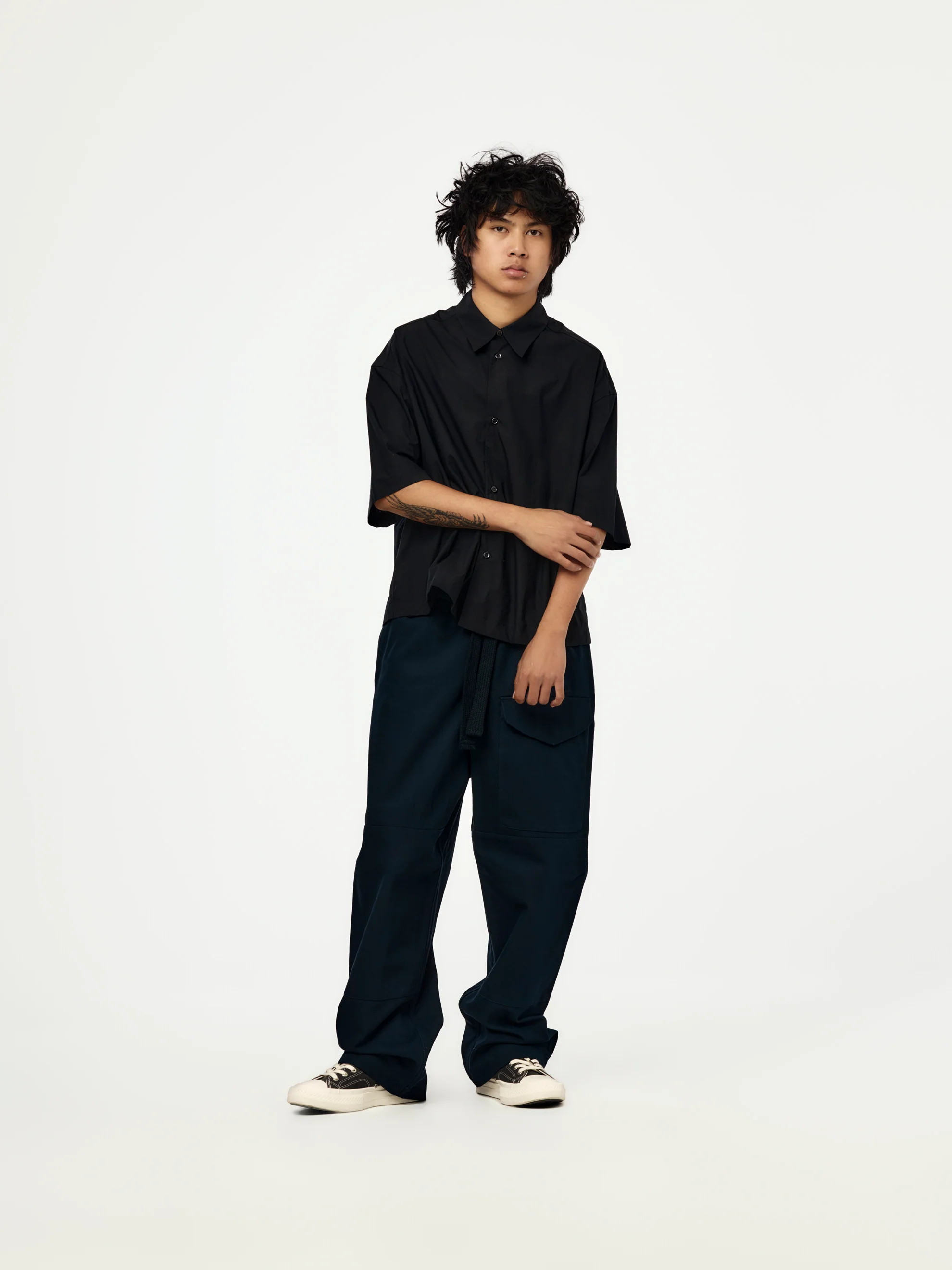 Sanko Short Sleeve Shirt (Darkest Navy) - Image 4