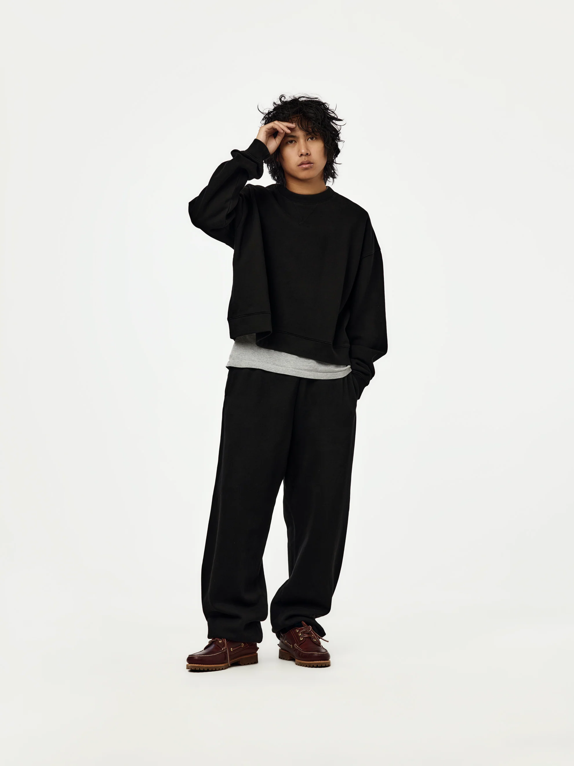 straight leg sweatpants (black) - Image 4