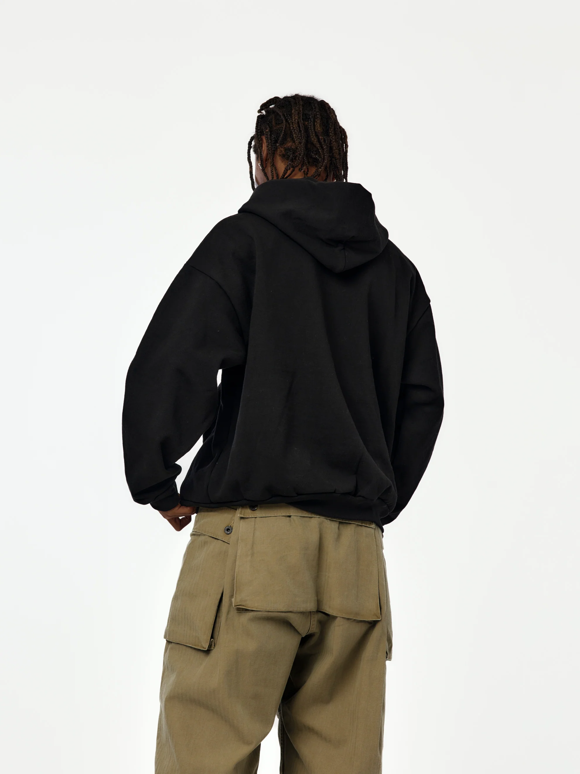 UNWAVERING FLAG ZIP HOODIE (BLACK) - Image 3