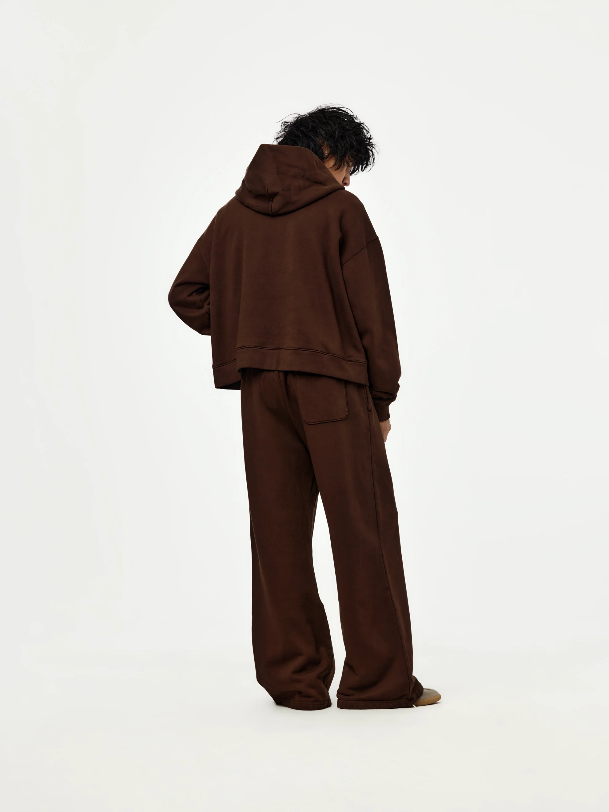 wide leg sweatpants (brown) - Image 5