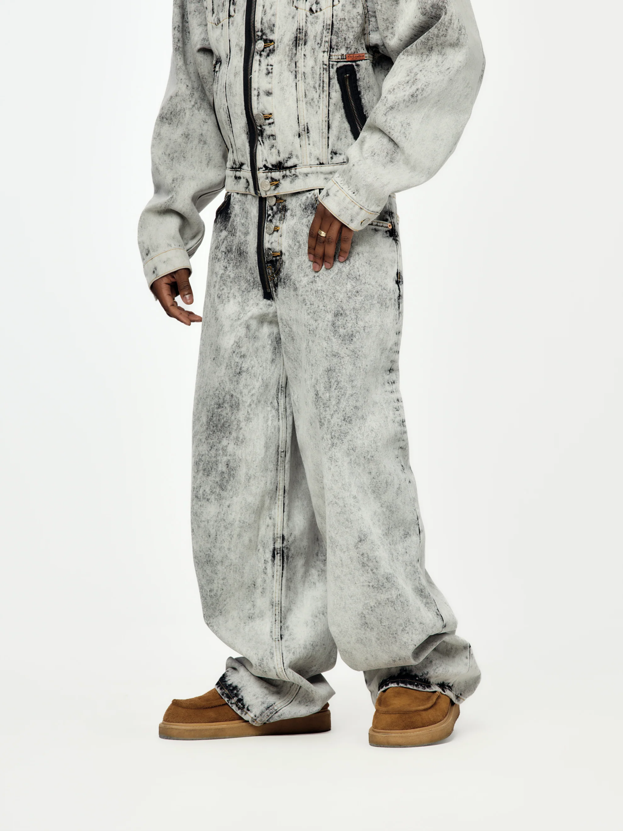 Zip Hem Jean (Grey) - Image 2